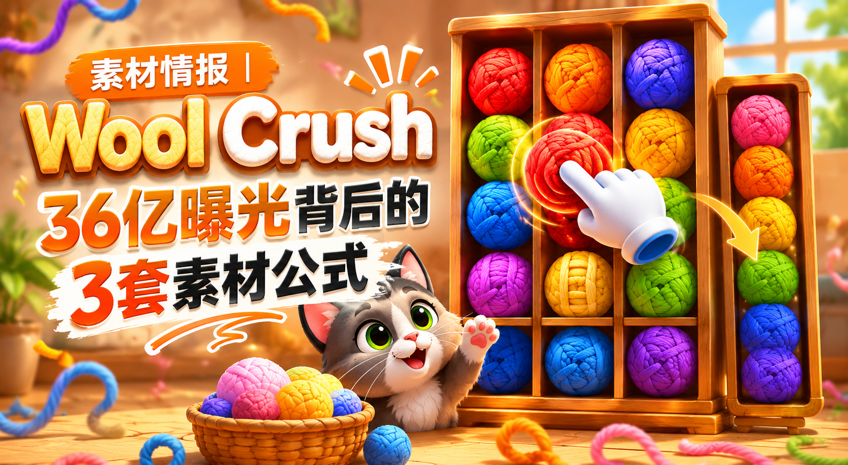 Wool Crush 36亿曝光 背后的3套素材公式