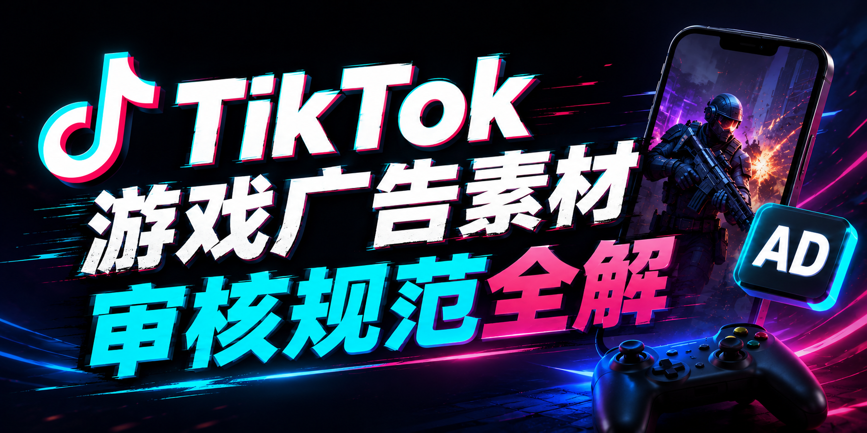 TikTok 游戏广告素材审核规范全解：尺寸、时长、禁区一次说清